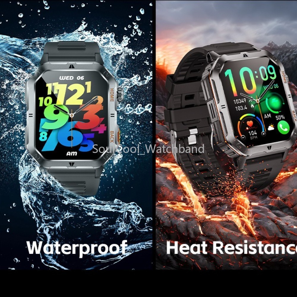 Military Smart Watch For Men (Answer/Make Call) Sport Fitness 1000mAh Waterproof
