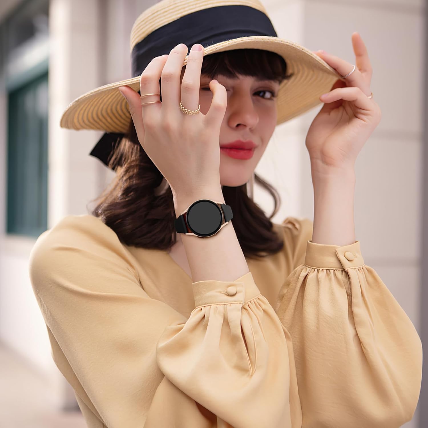 Slim 20mm Silicone Band for Galaxy Watch 6, 40mm, 44mm – GEAK Black/Gray/White/S
