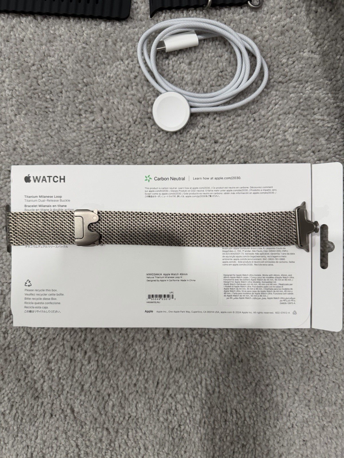 Apple Watch Ultra 2 49mm Titanium w/Milanese Loop, Ocean & Alpine Loop Bands