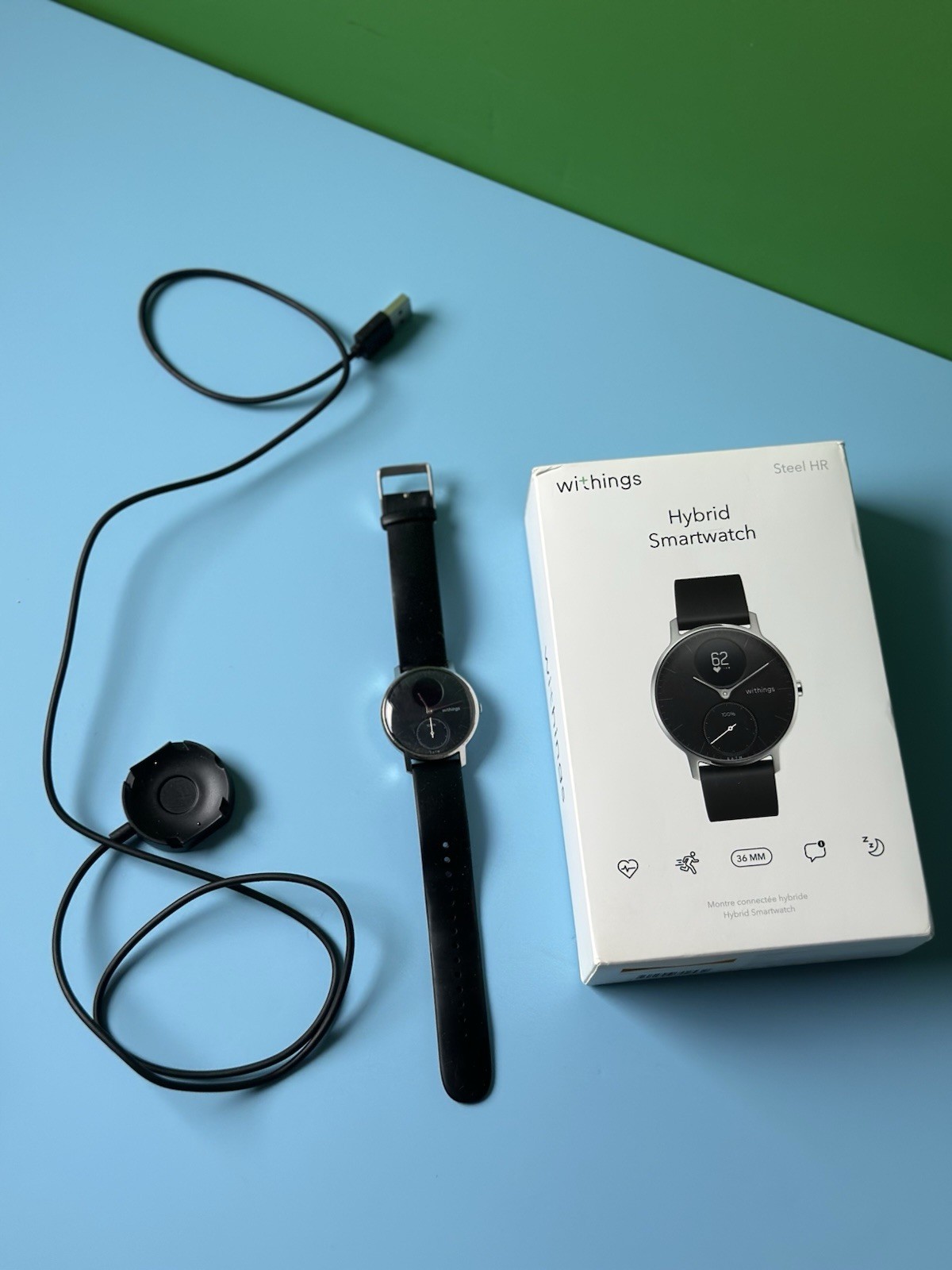 Withings Steel HR Hybrid Smartwatch – Used With Box, Excellent Condition