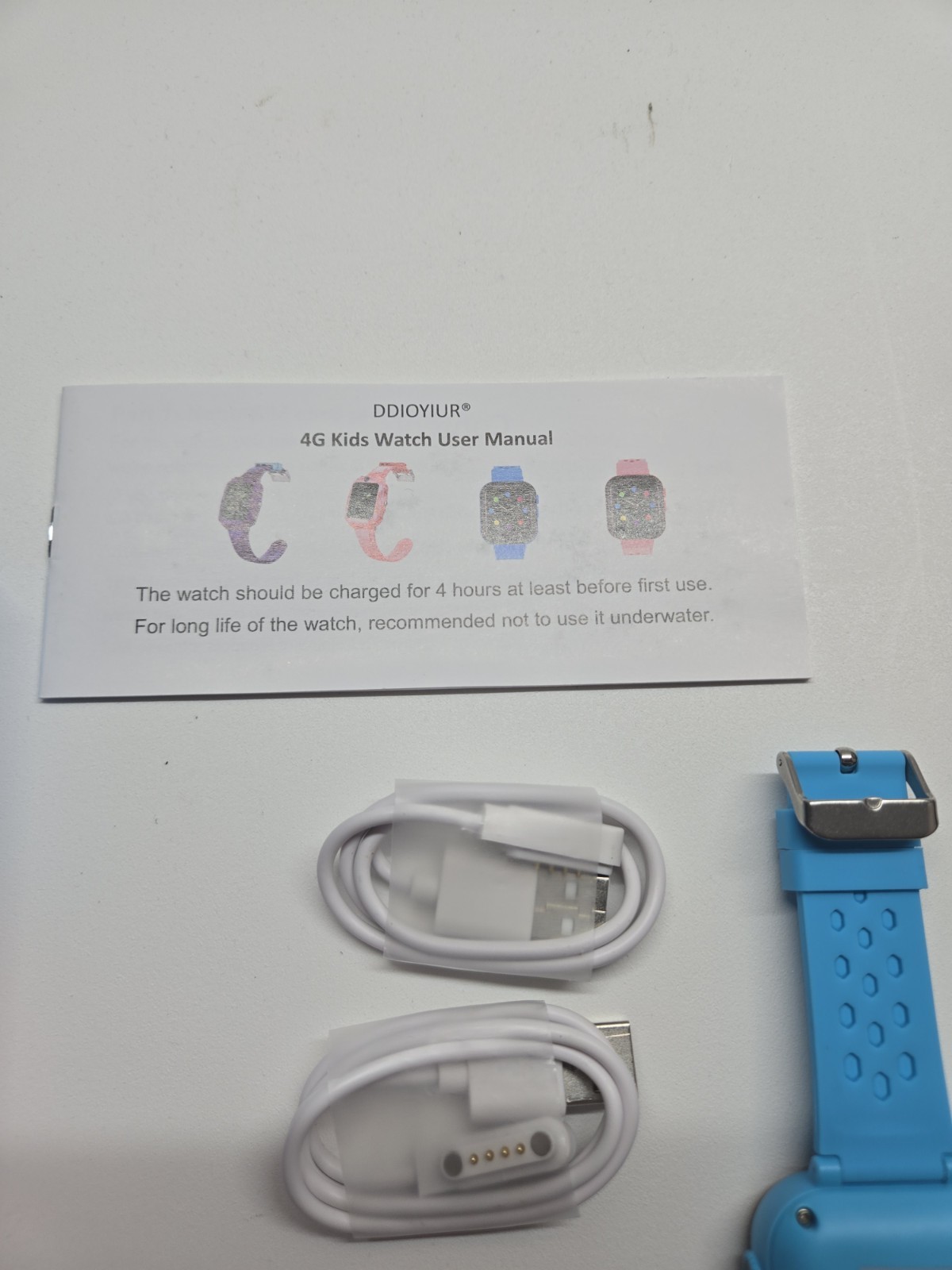 4G Kids Smart Watch DDIOYIUR T16 Phone Blue Video Call Track Play Photo 3-15 Old