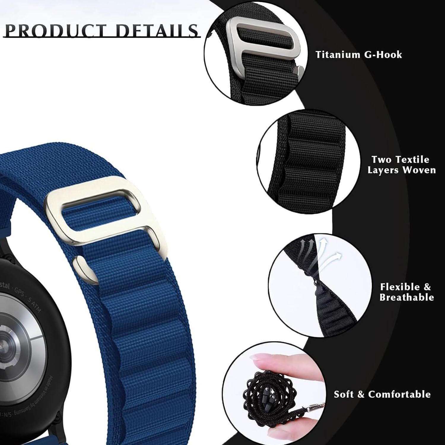 8 Pack Loop and Ocean Bands Compatible with Apple Watch Ultra 49mm 45mm Breathab