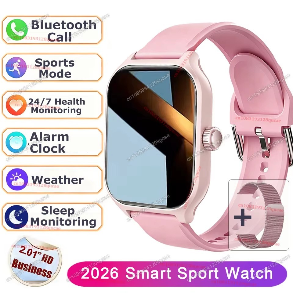 2026 New Men’s Smart Watch Women’s Gift 2.01 HD Full Touch Screen Sport Fitness