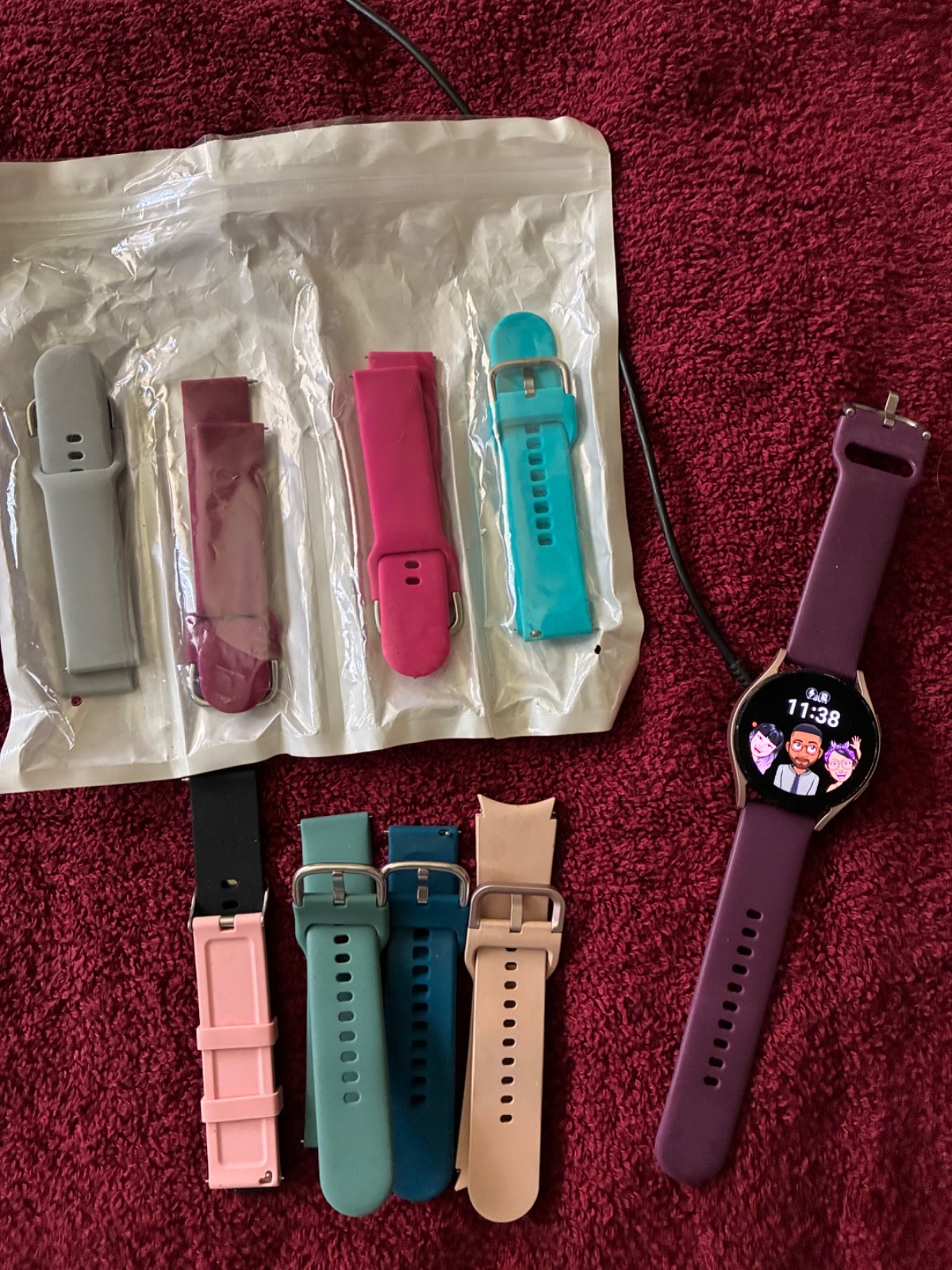 Samsung Galaxy Watch4 SM-R860 40mm Aluminum Case with Sport Band – Pink Gold…