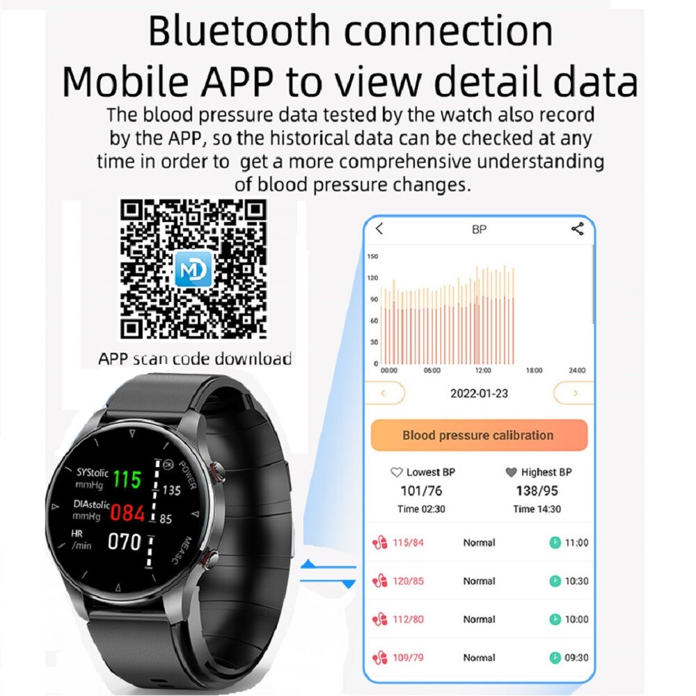 Air Pump Airbag True Accurate Blood Oxygen Pressure Smart Watch Temperature New