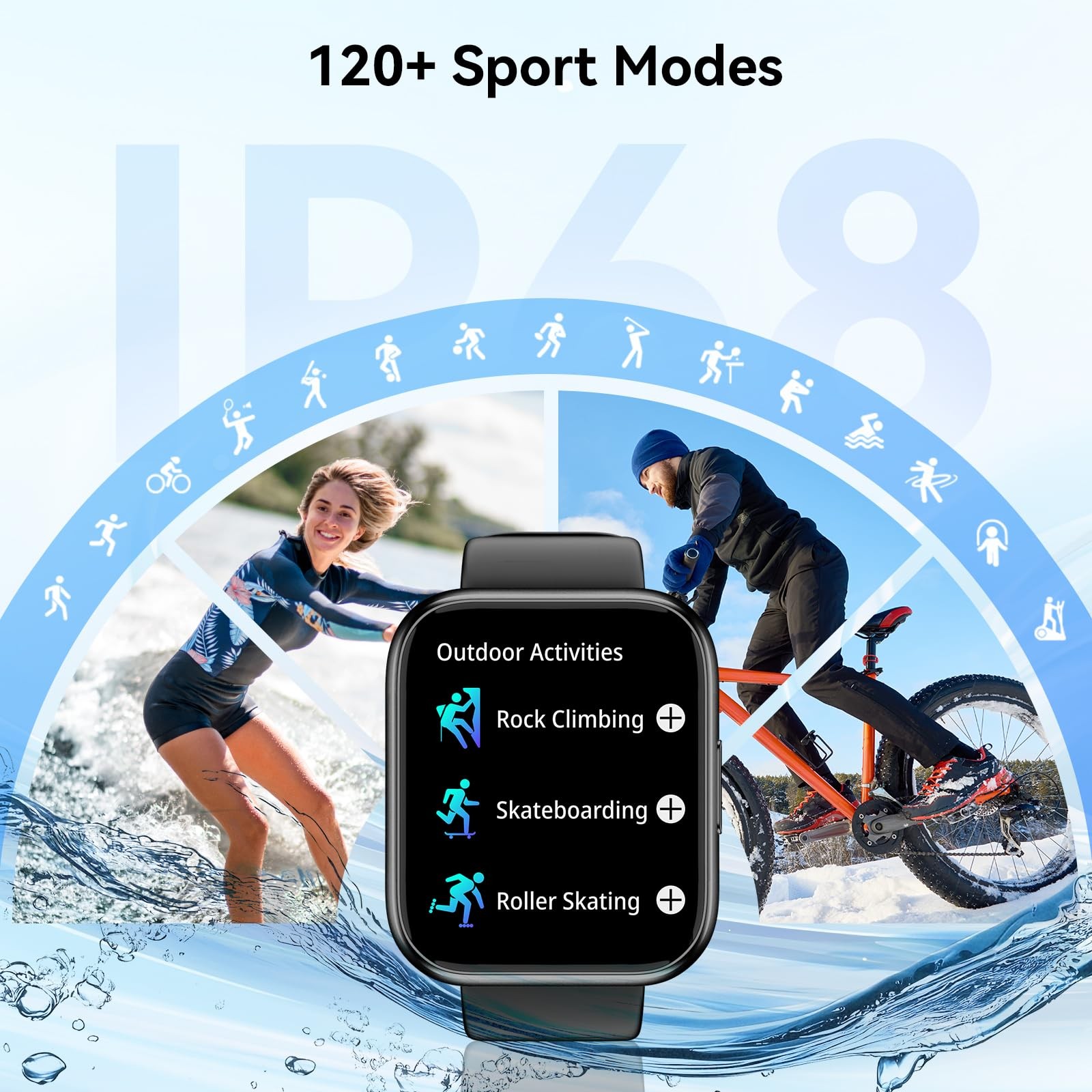 Smart Watch for Men – 1.85″ HD 2026 Upgraded Fitness watch, Black