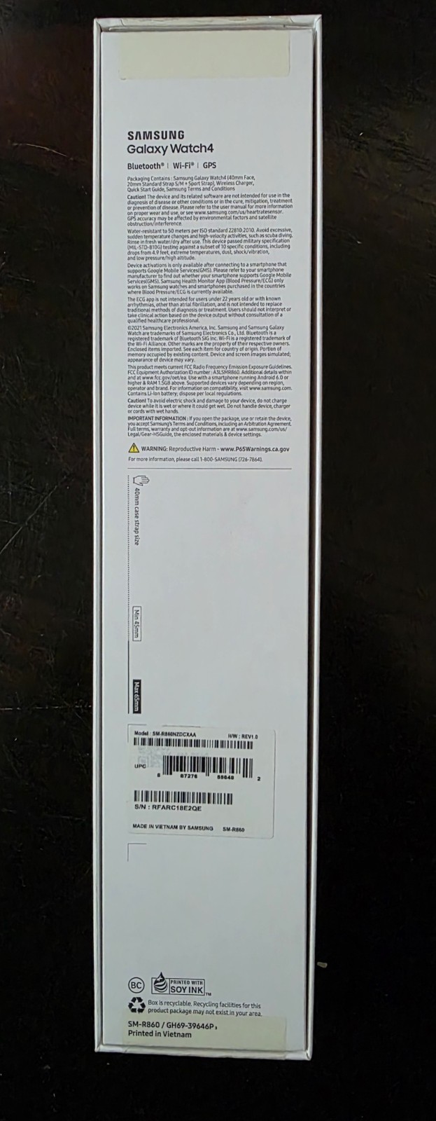 Samsung Galaxy Watch4 SM-R860 40mm Aluminum Case with Sport Band – Pink Gold…