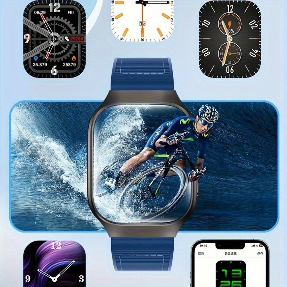 2.01 Inch Curved Screen Smartwatch Bluetooth Call Fitness Tracker Heart Rate