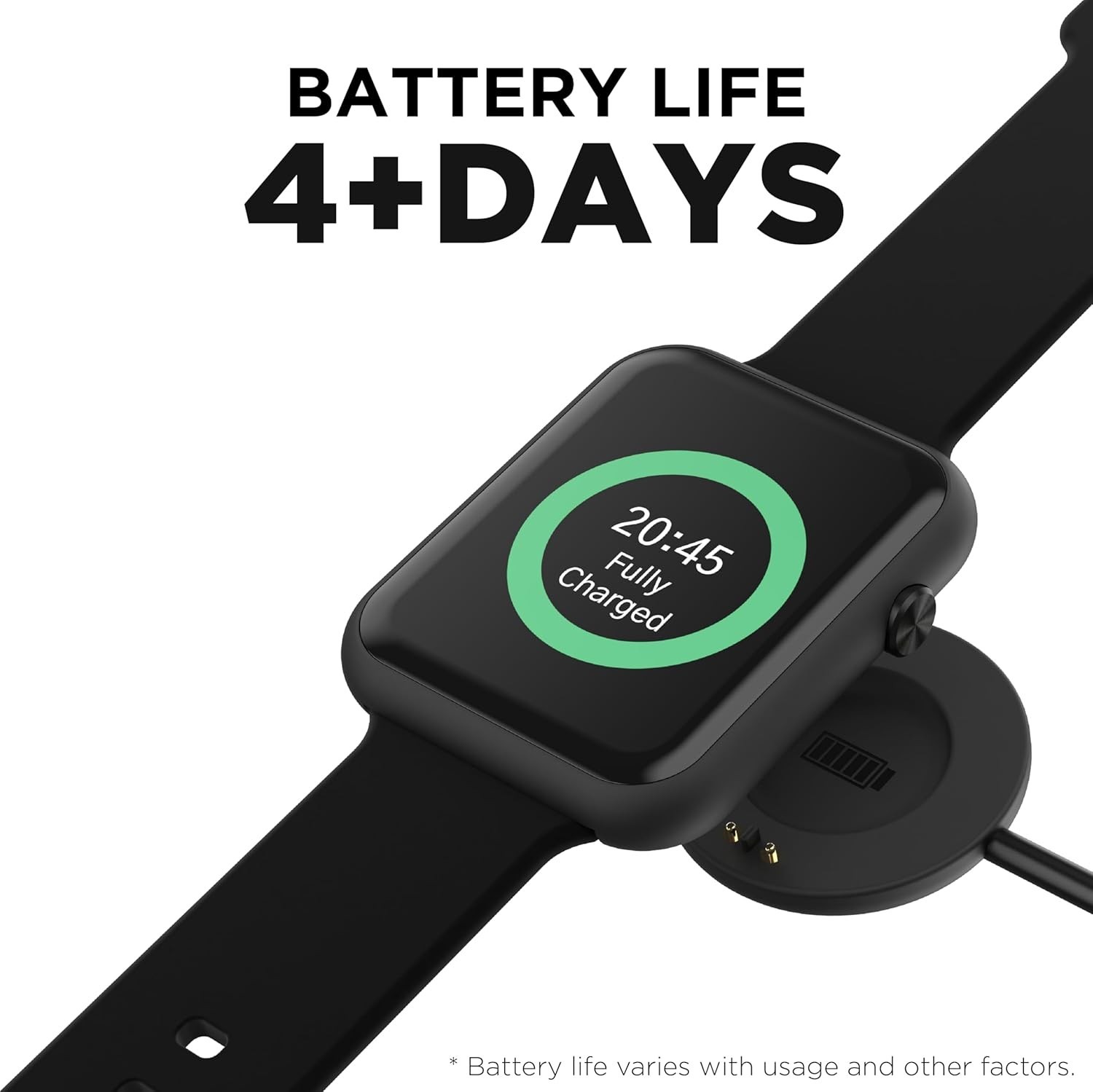 iTouch Air 4 Unisex Smartwatch 46mm Black Silicone Strap TA4L01-G02 Fitness