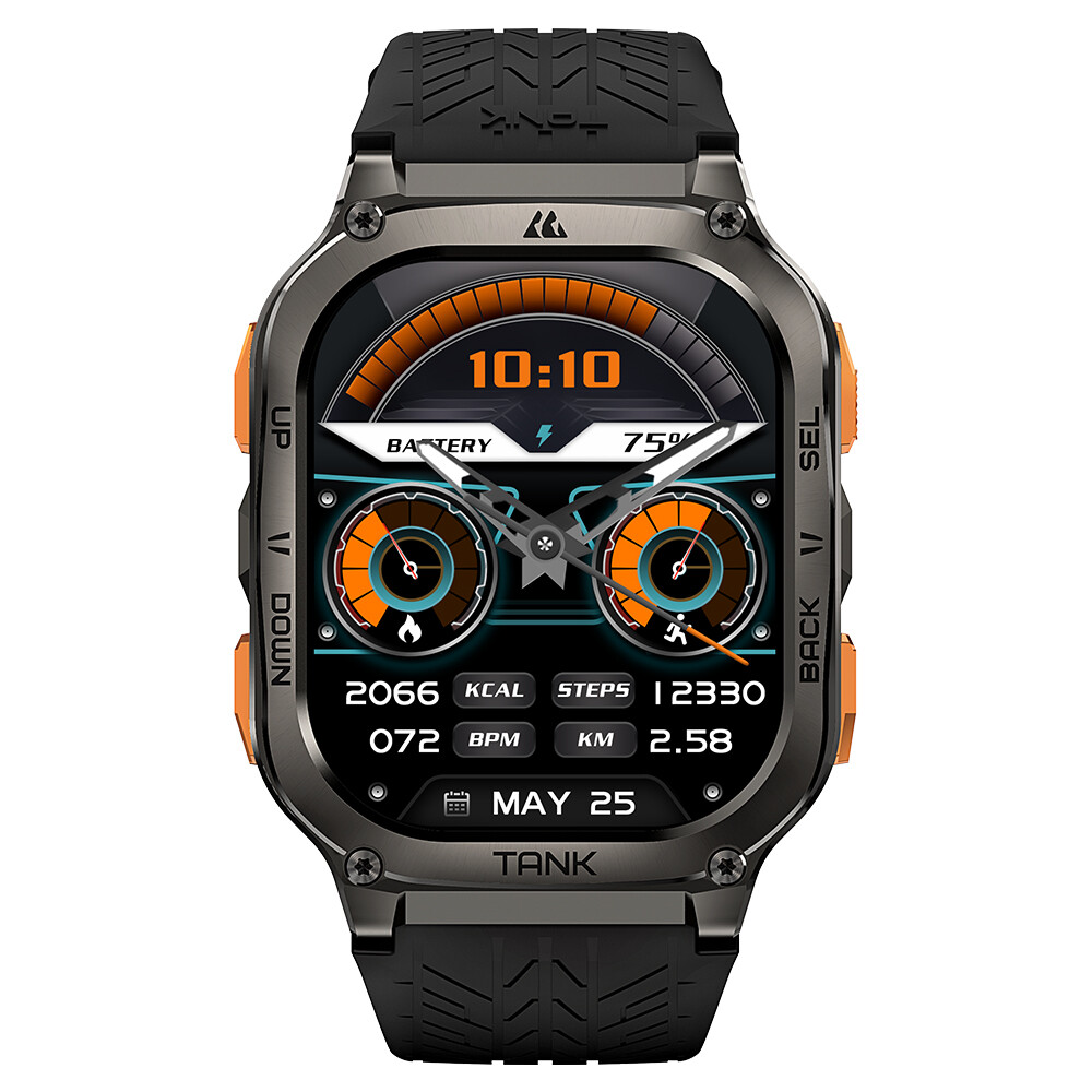 2024 AMAZTIM TANK M3 ULTRA GPS Smart Watch 480mAh Big Battery for IOS Android