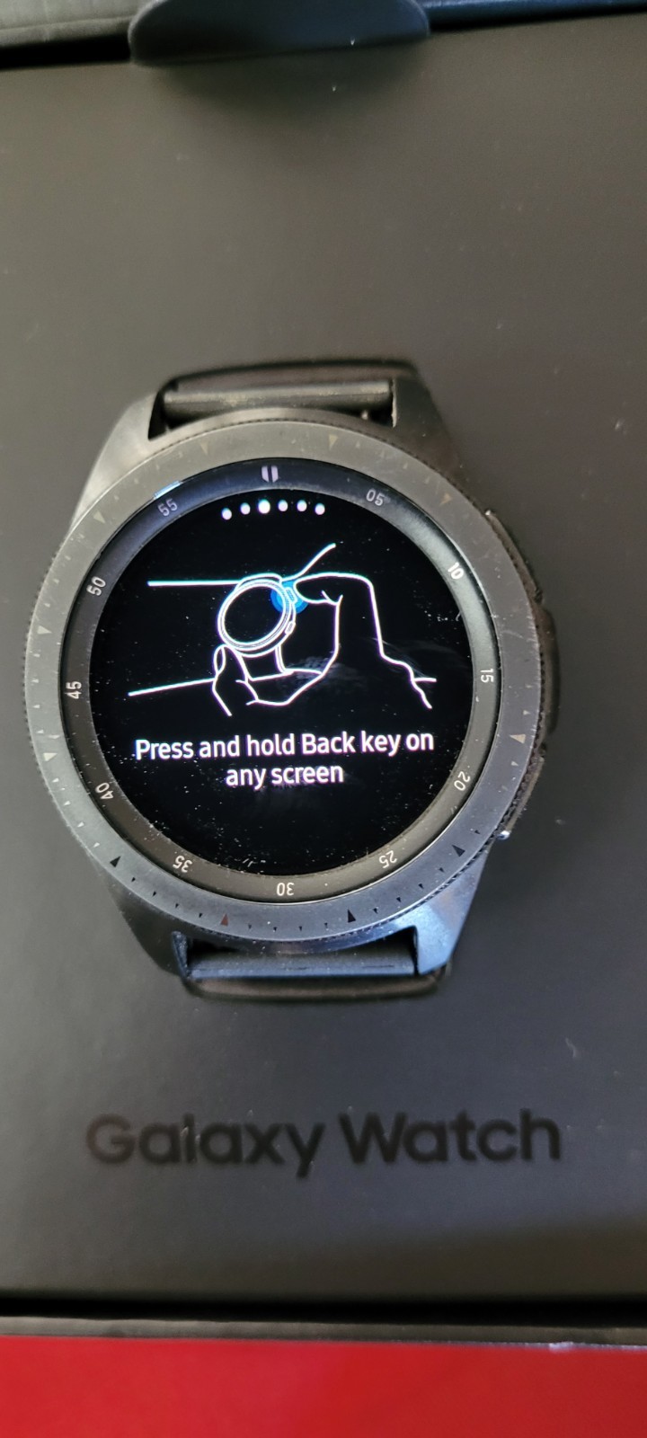 SAMSUNG GALAXY WATCH, 4G Black with upgraded watch band, 1 size fits all.