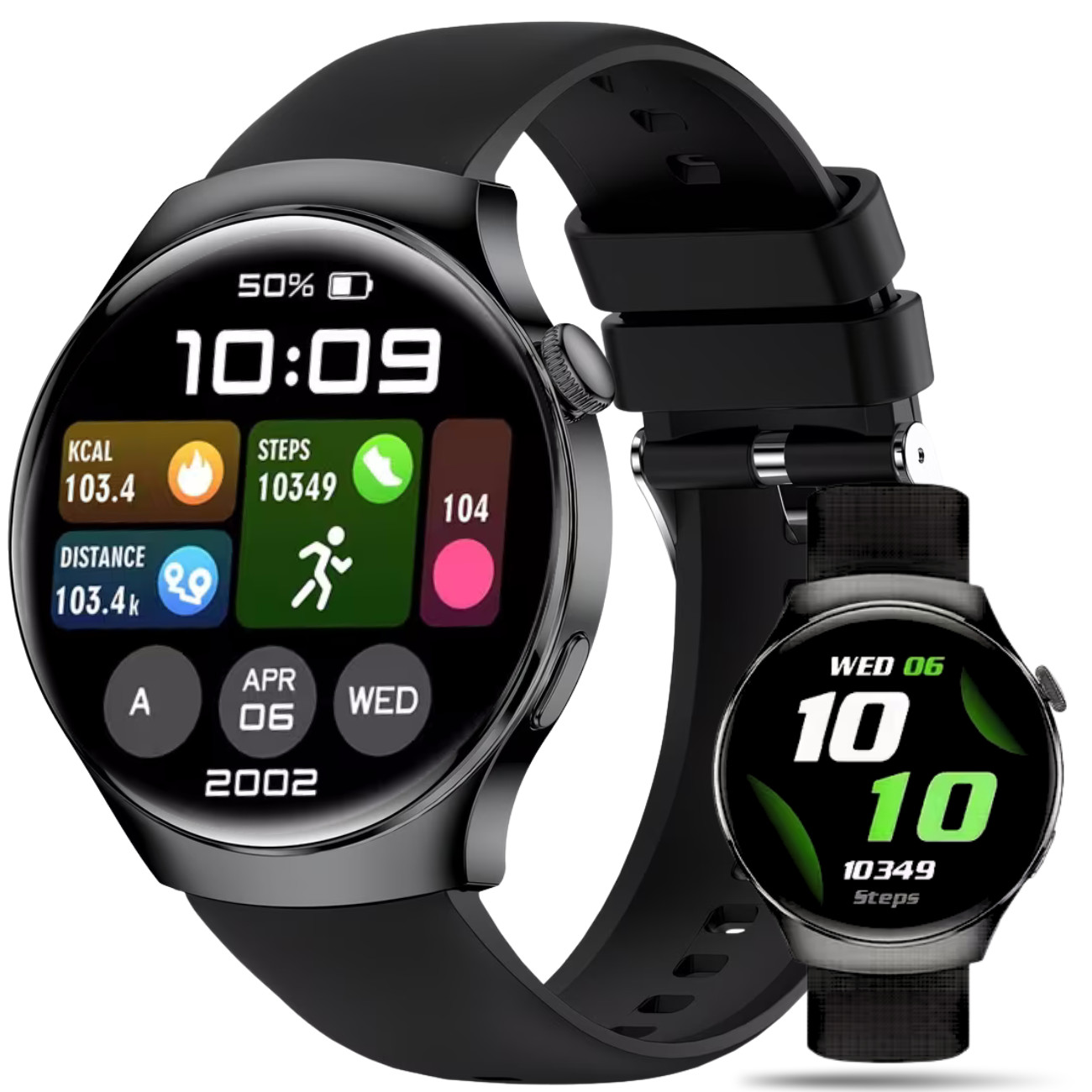 Casual Smart Watch 1.5″ Men (Call Receive/Dial) Android Rugged Fitness Tracker