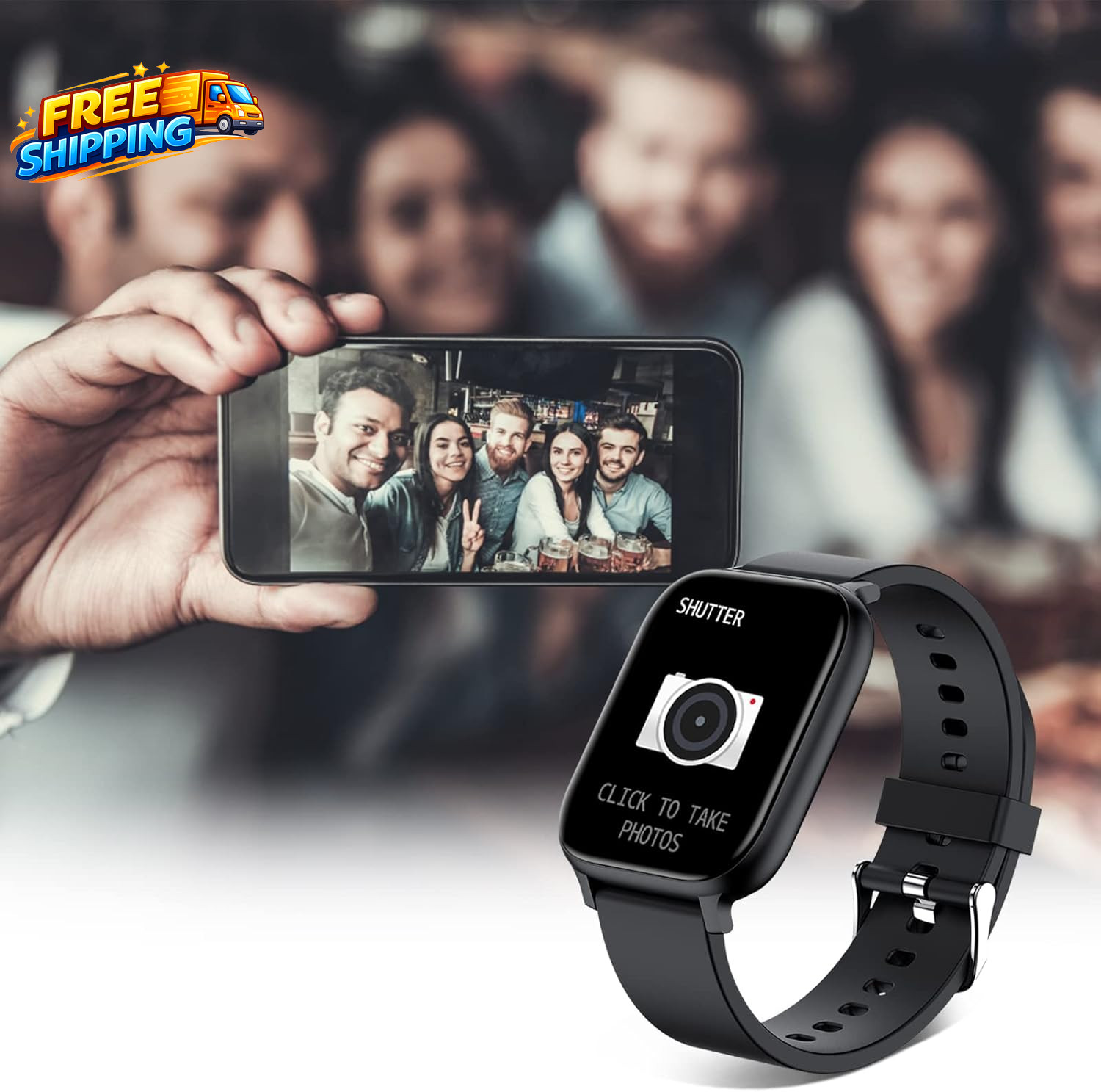 Smart Watch for Men Women Compatible with Iphone Samsung Android Phone 1.69 Inch