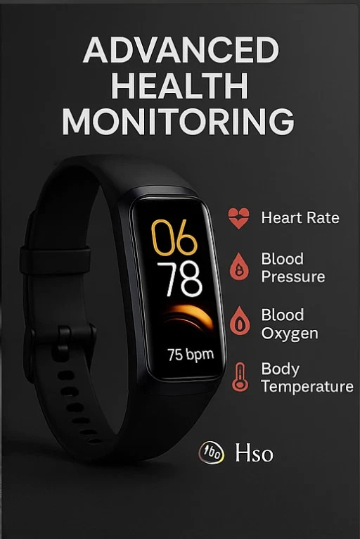Vital Smart Watch &Fitness Tracker, Heart Rate & Blood Pressure Monitor