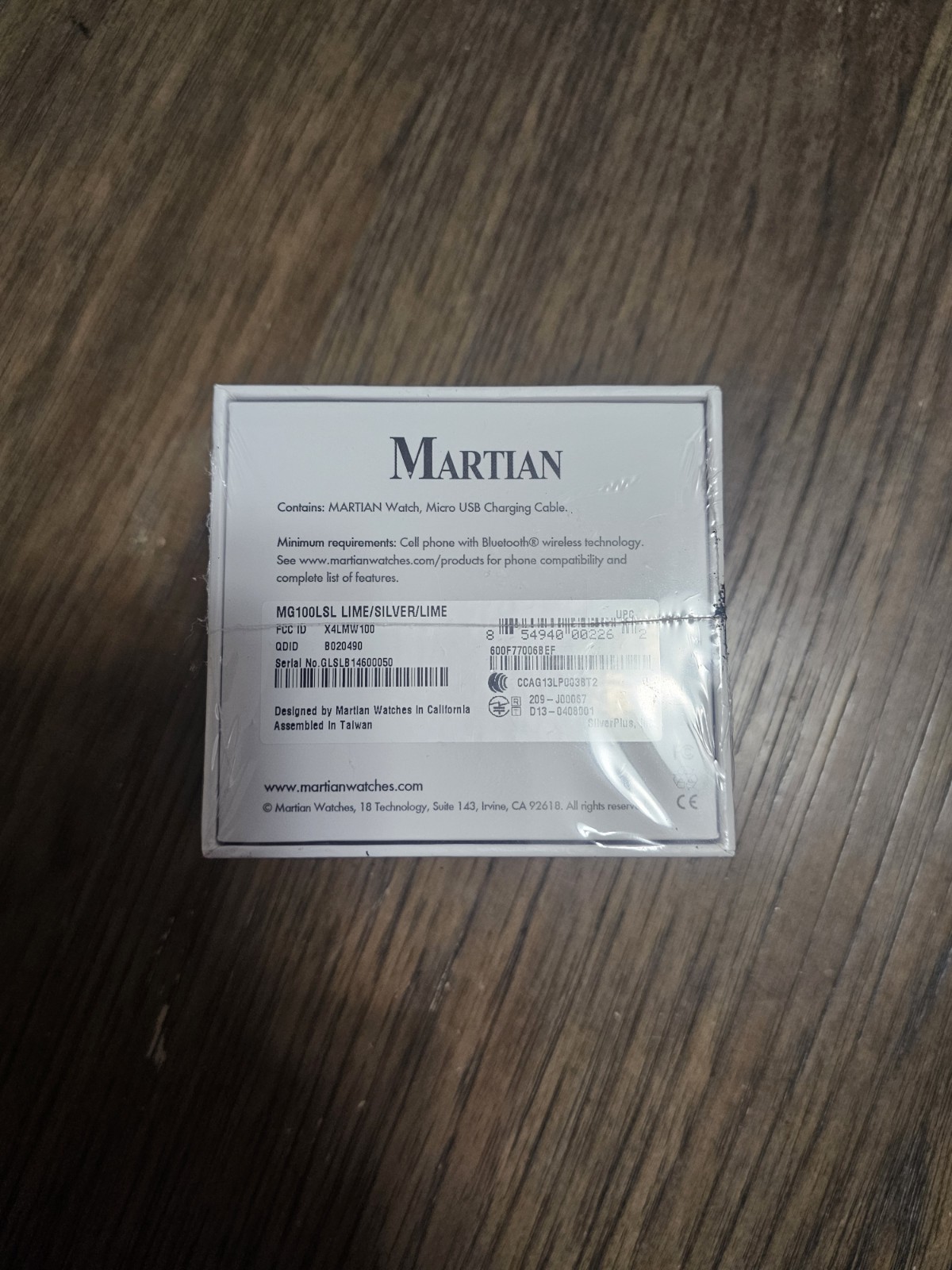 Martian G2G Smart Watch Analog Voice Activated Rare Brand New Limited Edition