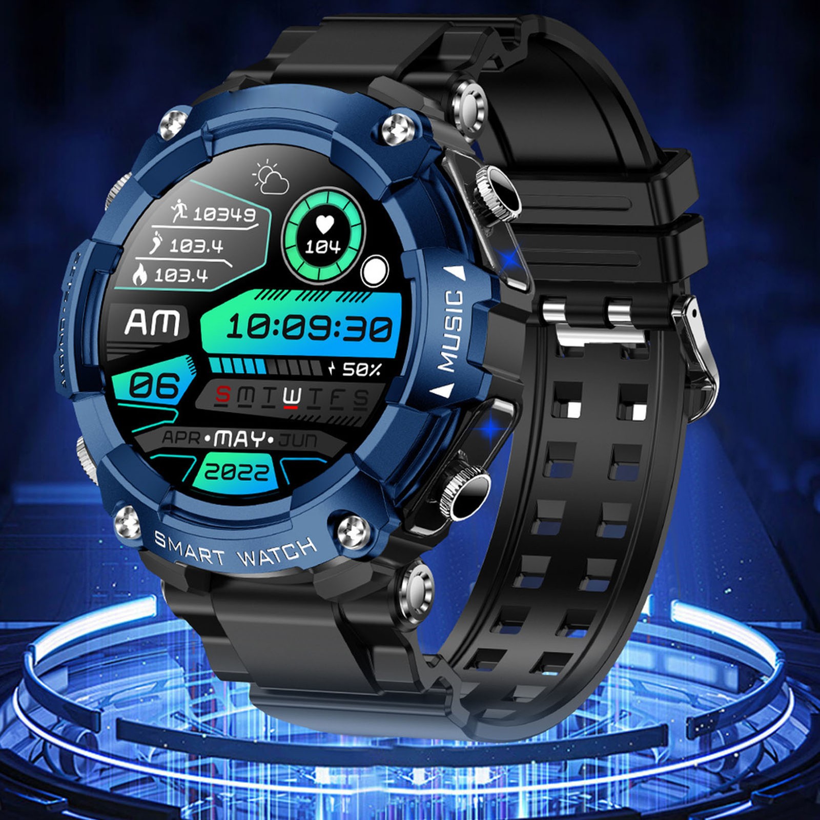 2 In 1 Smart Watch With Wireless Stereo Earbuds 1.52 Inch Screen NFC Fitnes XHCU