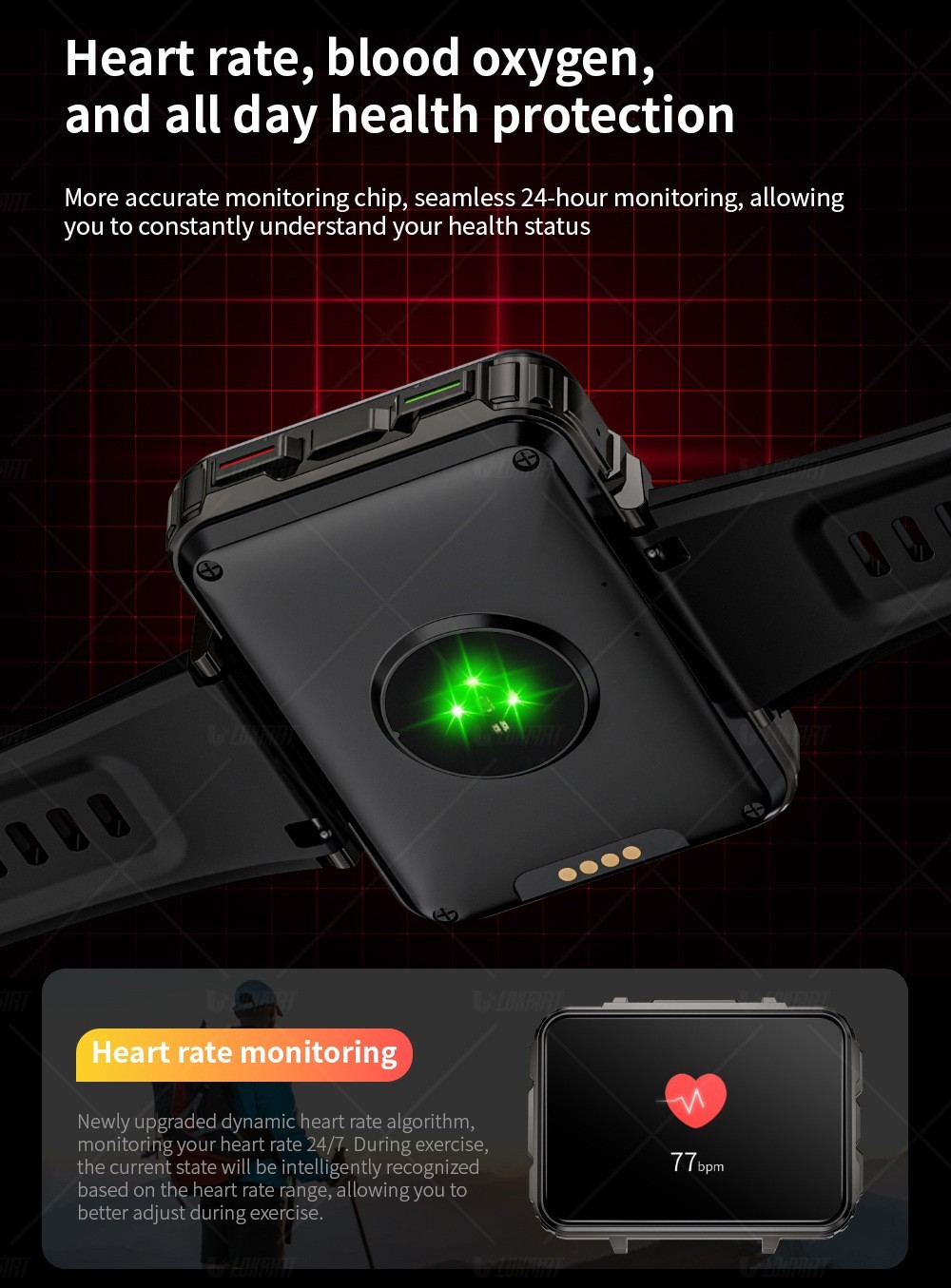 64GB/128GB 4G Android 10.7 Smart Call Watch 2.4″ TFT Dual System Dual HD Camera