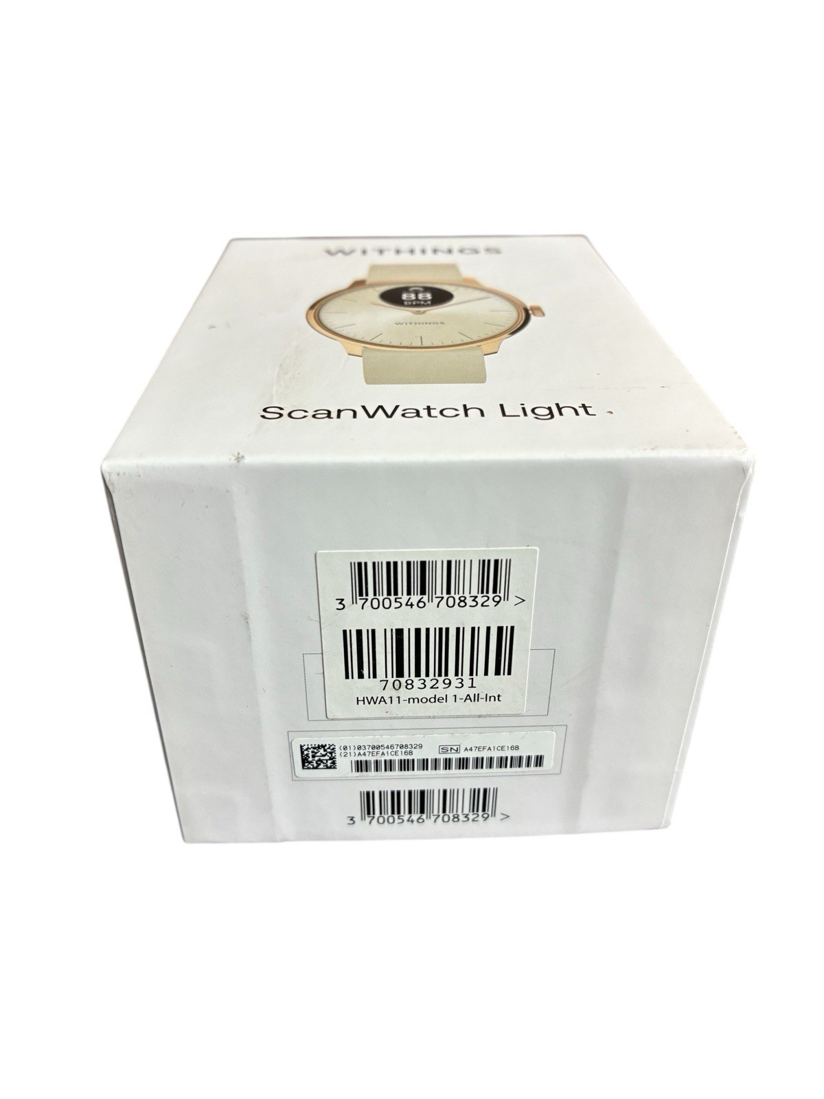 Withings ScanWatch Light Sand 37 mm Hybrid Smartwatch – New Sealed – HWA11