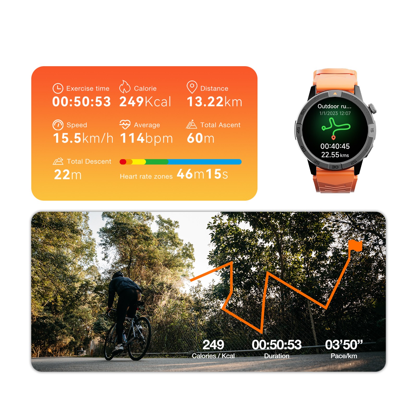 AGM Legion Pro Rugged Smart Watch GPS 5ATM IP68 Waterproof Smartwatch Bluetooth