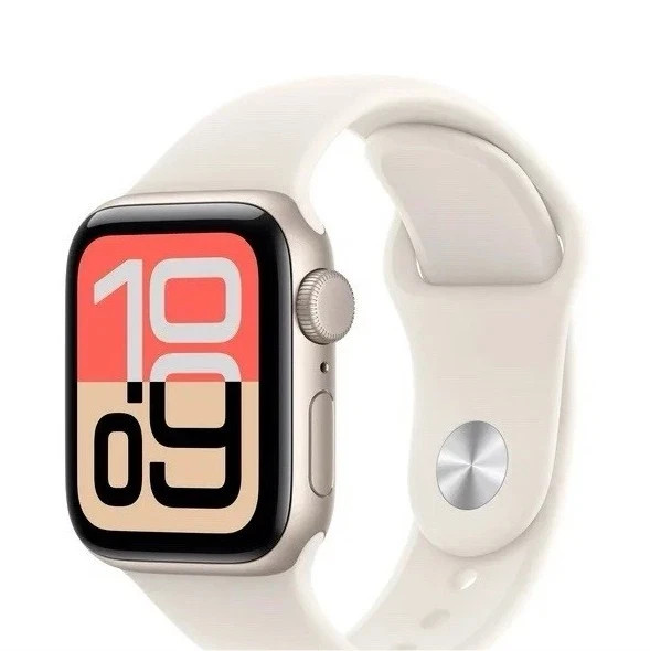 Apple Watch SE 3 [GPS 40mm] Smartwatch Starlight Aluminum Case Sport Band-S/M