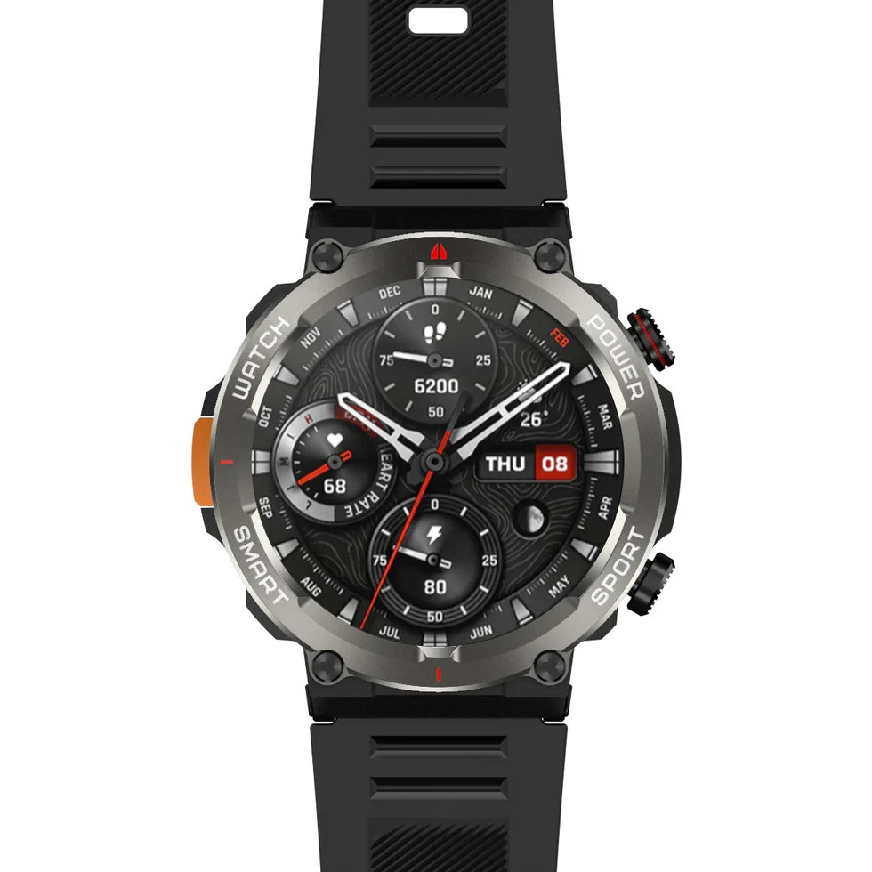 W50PRO Smart Watch Military Tactical Sport Heart Rate Fitness Tracker Open Box