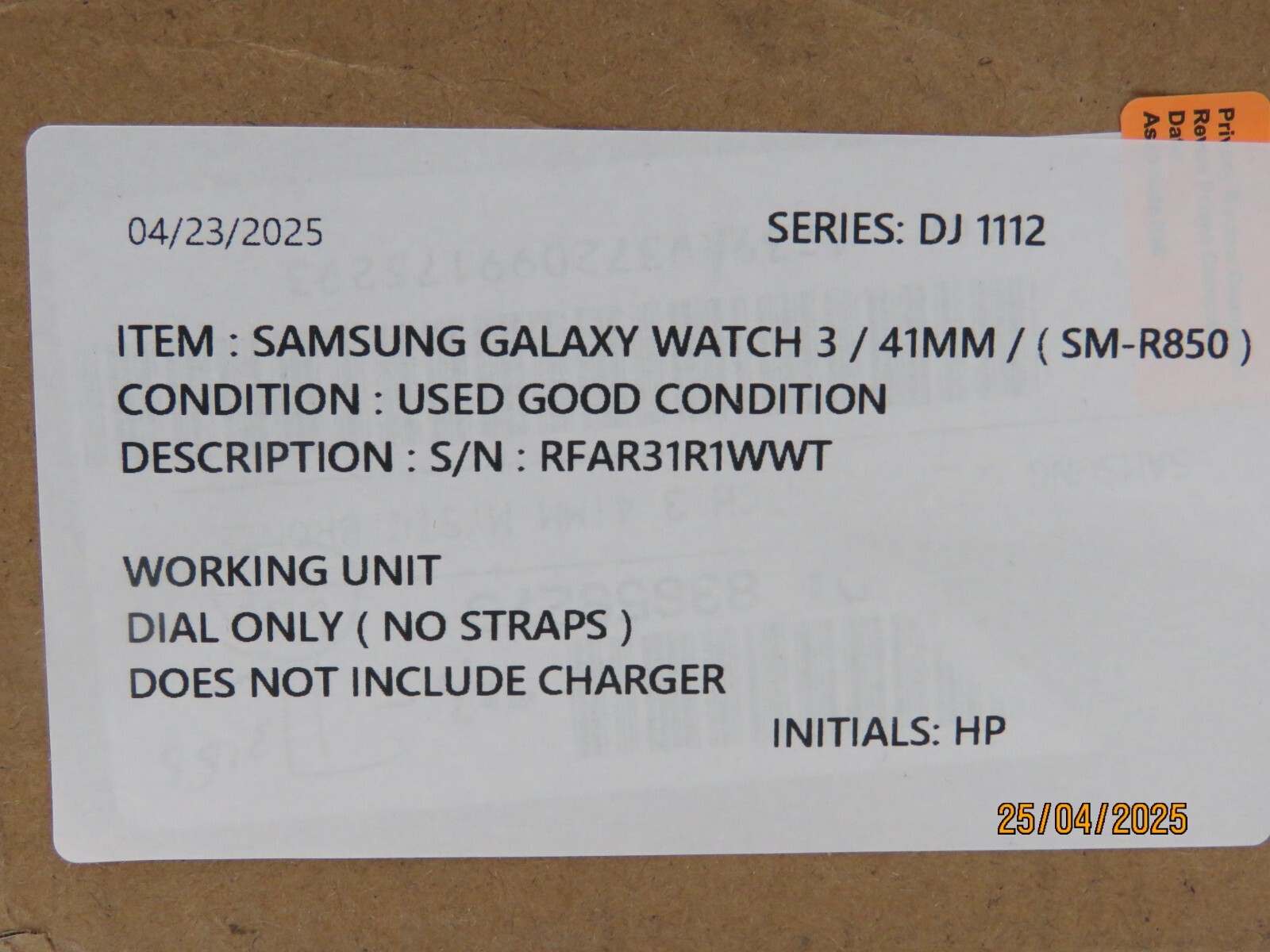 Samsung Galaxy Watch 3 SM-R850 41mm Stainless Steel Case [DJ1112]