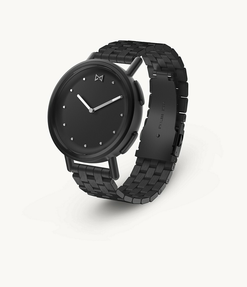 NEW! Misfit Path 36mm Jet w/ Jet Stainless Steel Bracelet Hybrid Smartwatch! FS!