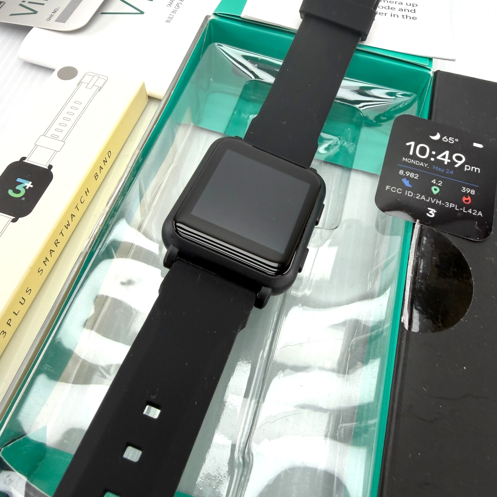 Vibe+ 3+ Pro Smart Watch GPS & Heart Rate Monitor + Extra Band *NEW OPEN BOX