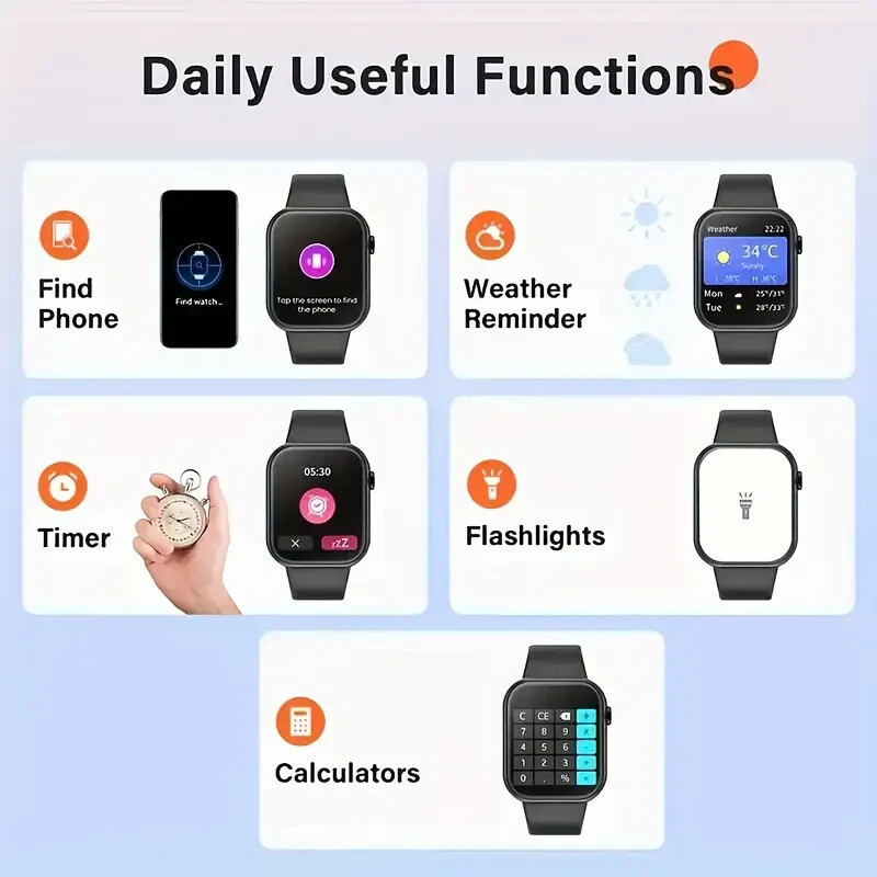 Smartwatch for Men & Women with Voice Call – 1.93″ HD Display, Bluetooth – Gray