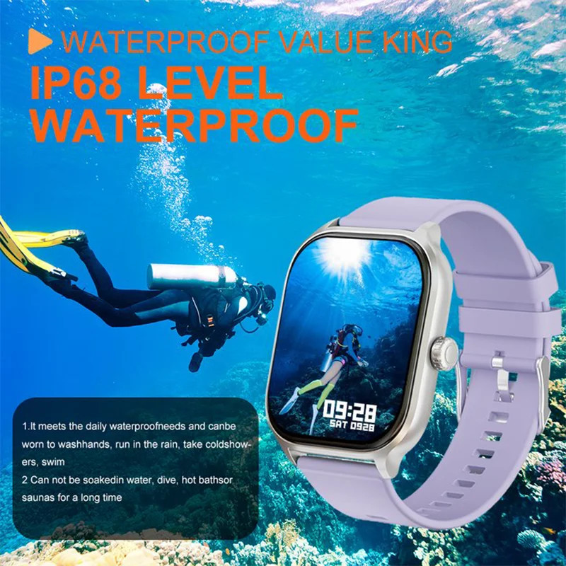 Smart Watch Fitness Tracker 2.01″ | Bluetooth Call, IP68, 123 Sports Modes