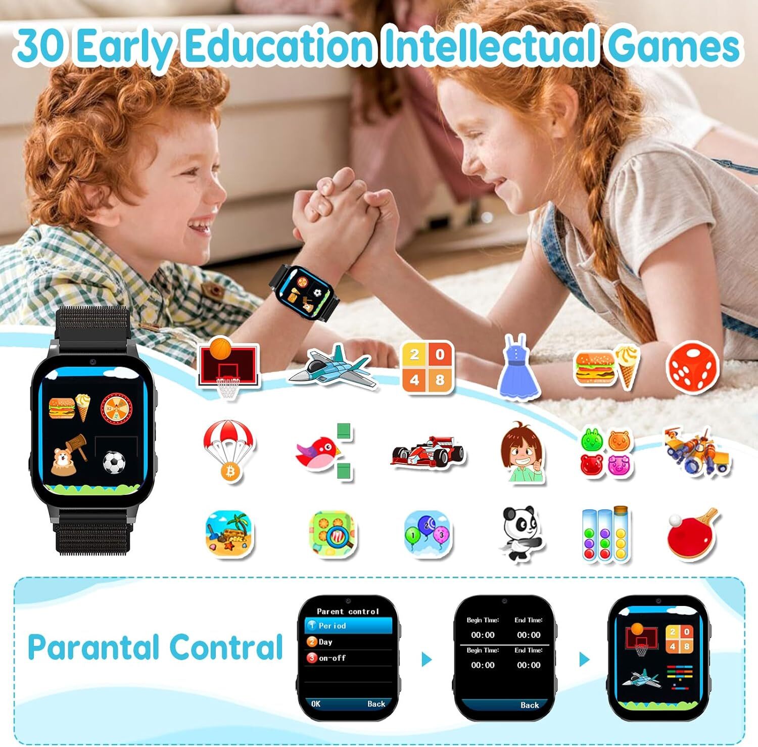 4G Smartwatch Kids Watch 47 Games Two-Way Calling SOS Emergency Call Watch Phone
