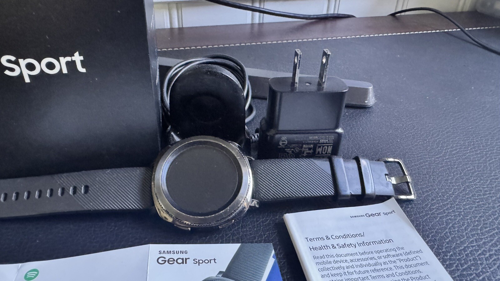 Smart Watch, Samsung Gear Sport SM-R600,44.6mm, Black Case Silicone Band