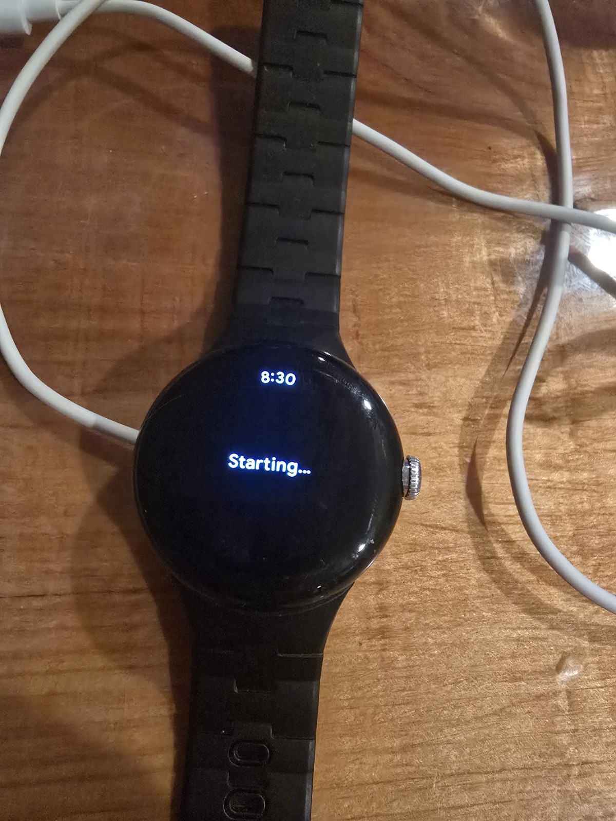 Google Pixel Watch 41mm Black Silicone Band 32GB Unlocked & Charging cord